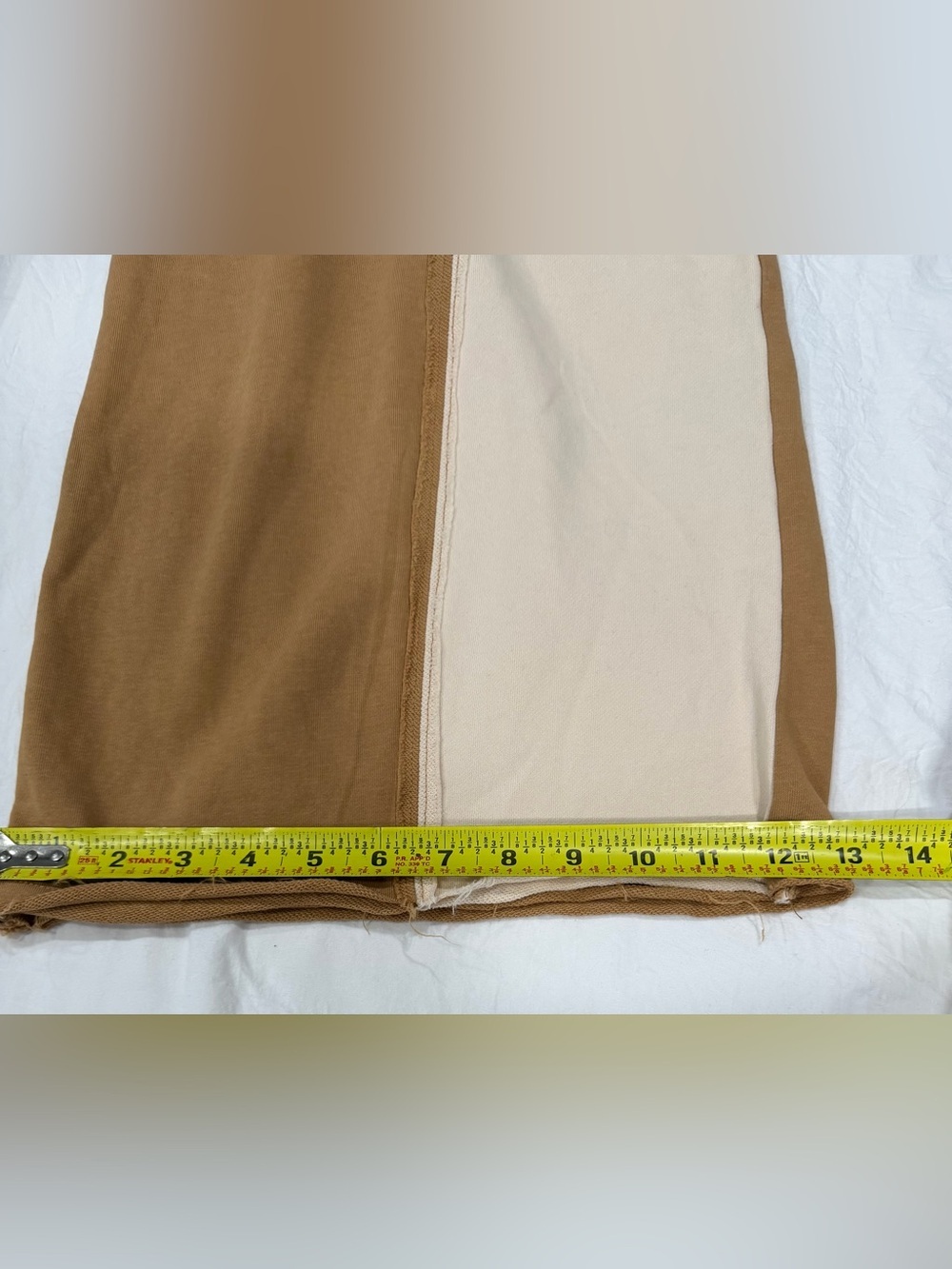 Casual Wide-Leg Patchwork Lounge Pants in Camel - Picture 7 of 12